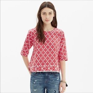 Madewell Province Tee in Red Ikat